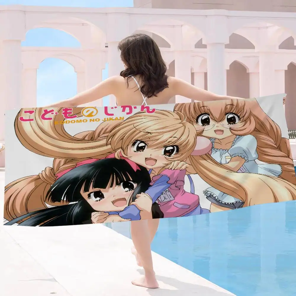 Anime K-KodomoS no Jikan Classic Microfiber Printed Beach Towel Mountain Climbing Yoga Beach Swimming Running Absorbent Soft