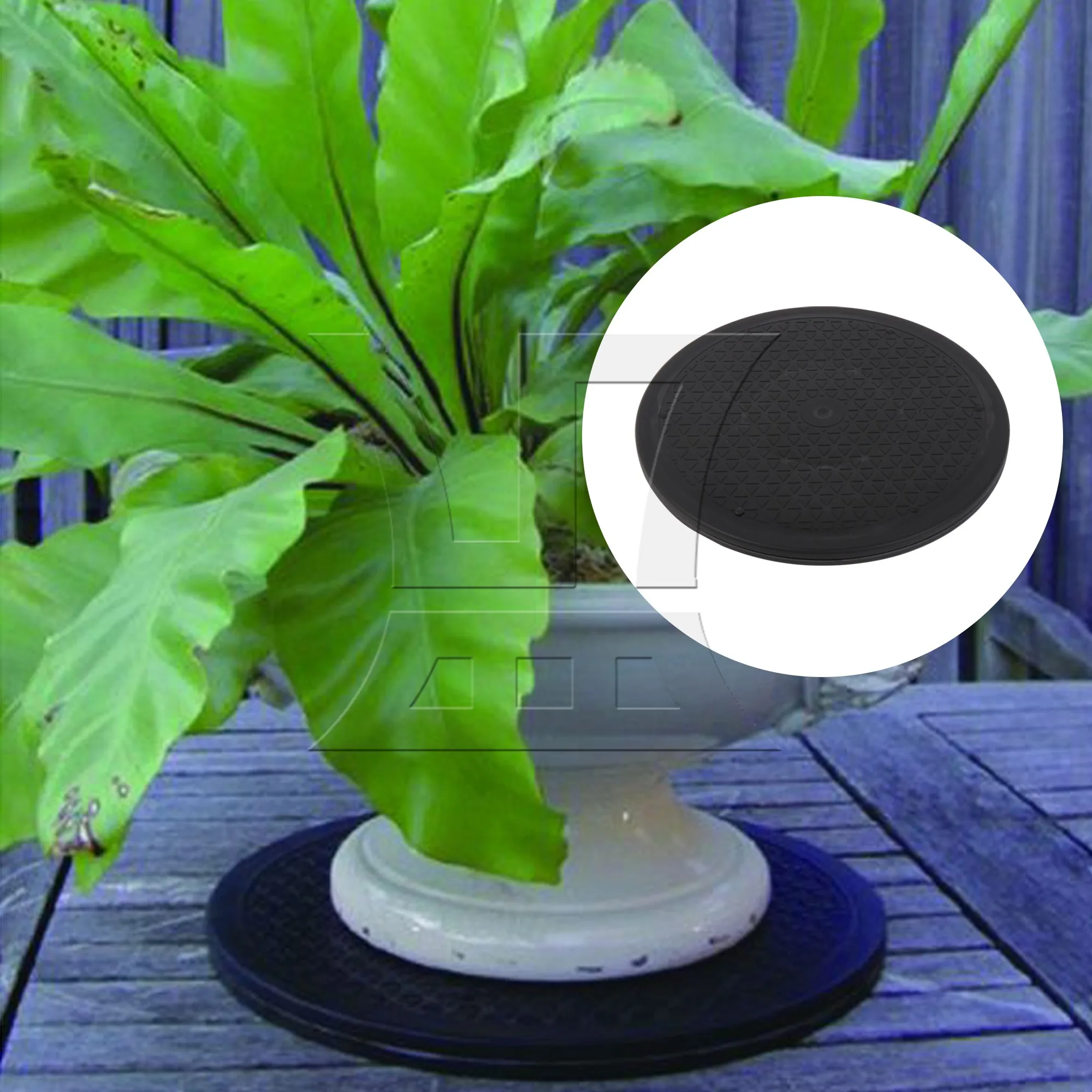 CNBTR Rotation Stand 360 Degree 12" Diameter Black for Rotating Display Turntable