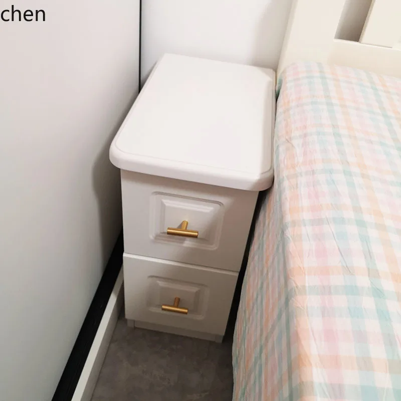 HT Solid Wood Bedside Table Modern Ultra Narrow 20/30/35/40cm Width Small Size Ultra Slim