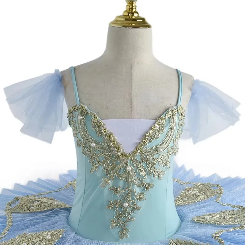 새로운 화이트 스완 레이크 발레 드레스 어린이 발레리나 드레스 소녀 전문 공연 투투 드레스 키즈 댄스웨어