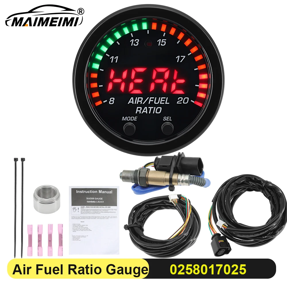 

New Car O2 Air Fuel Ratio Gauge Kit LSU 4.9 0258017025 EM 30-0300 X-Series Wideband with Oxygen Sensor Controller AFR Car Gauge