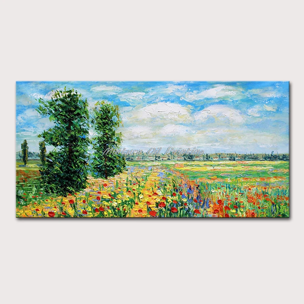 

Mintura,100% Handpainted Oil Painting on Canvas,Thick Landscape oil Painting Wall Art Picture Home Decoration for Living Room