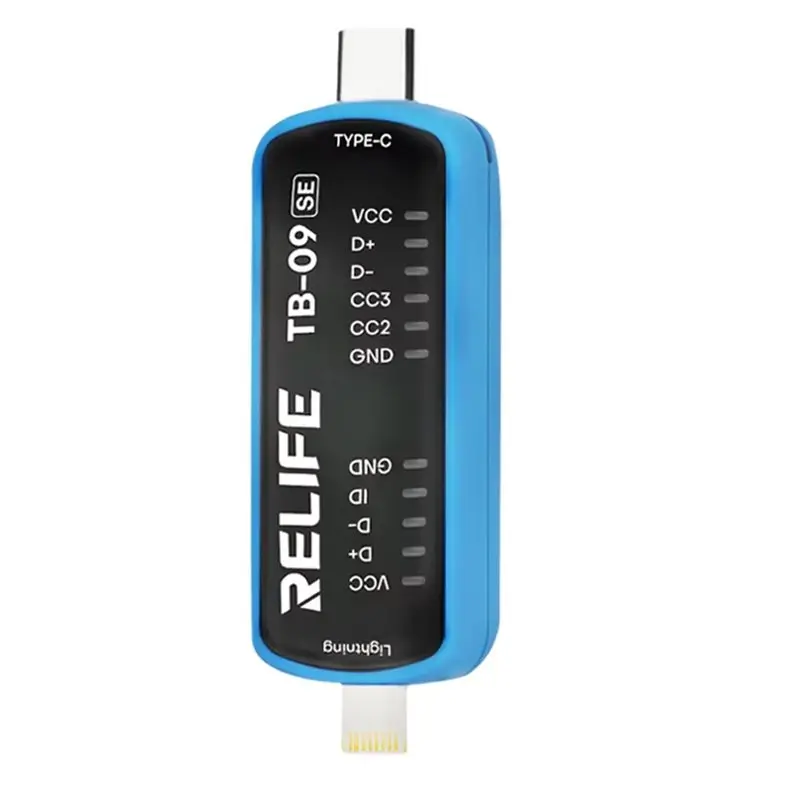 Y45A-RELIFE TB-09 SE Charging Port Tester Dual-Plug Non-Dismantling Tester Smart Charging Port Analyzer