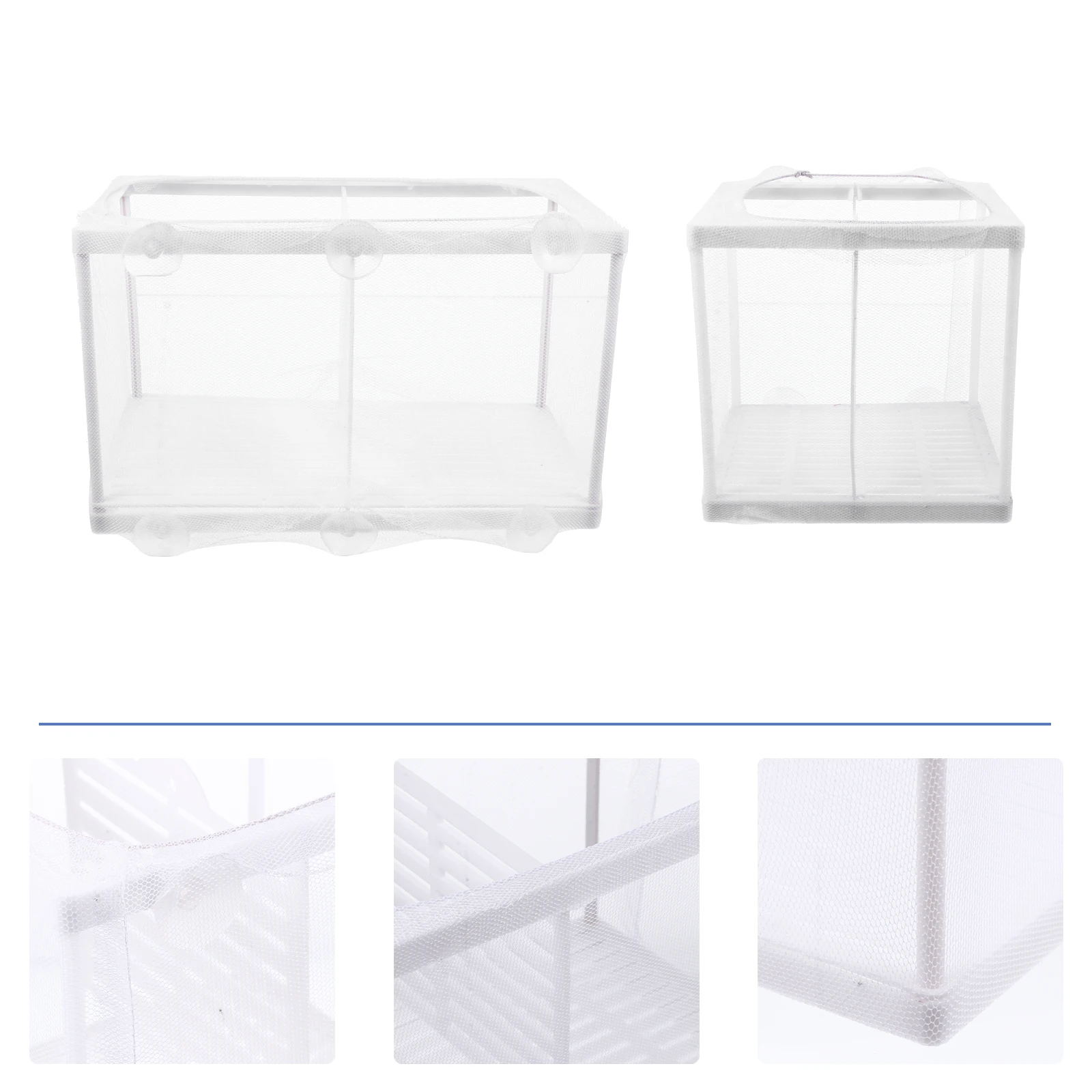 

2Pcs Breeding Incubator Aquarium Box Fish Tank Fry Net Live Bearer Hatchery Separation Net Aquatic Tank Pet Supplies
