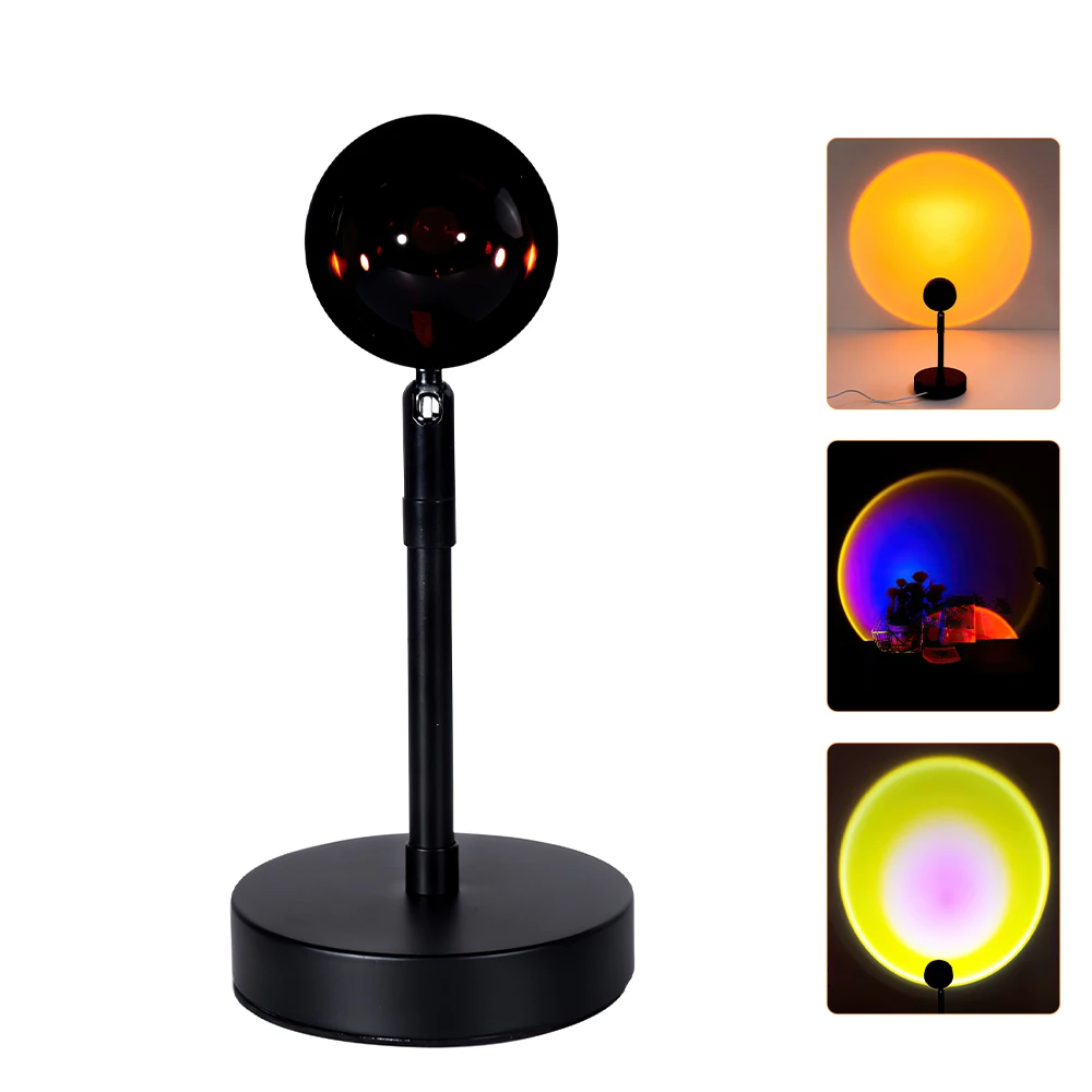 

WAKYME LED Night Light USB Rainbow Sunset Projector Nightlight Home Decoration Colorful Atmosphere Lamp for Kids Bedroom Decor