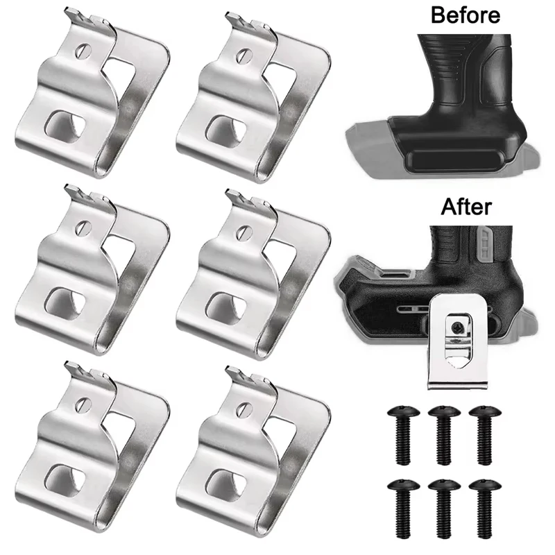 Gancho de clipe de cinto de 6 peças para furadeira Dewalt 20V N 268241   N N 169778   N N 086039   Acessórios para ferramentas elétricas DCD980 DCD985