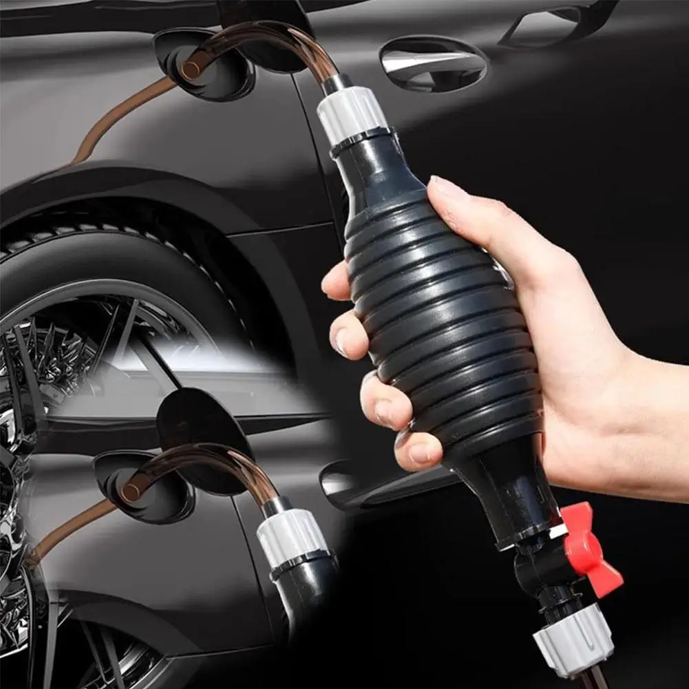 Car Motorcycle Manual Fuel Pump Oil Gasoline Petrol Diesel Liquid Transfer Tool Set with Hose Hand Water Suction Pump 1.5/1/2M view 4