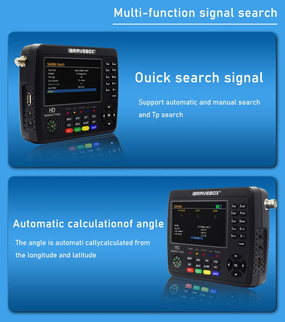 Cal Max Plus جهاز قياس الأقمار الصناعية الرقمي ، شاشة LCD ، DVR ، S2 ، CCTV ، 8 ميجابكسل ، AHD ، إشارة Sat ،