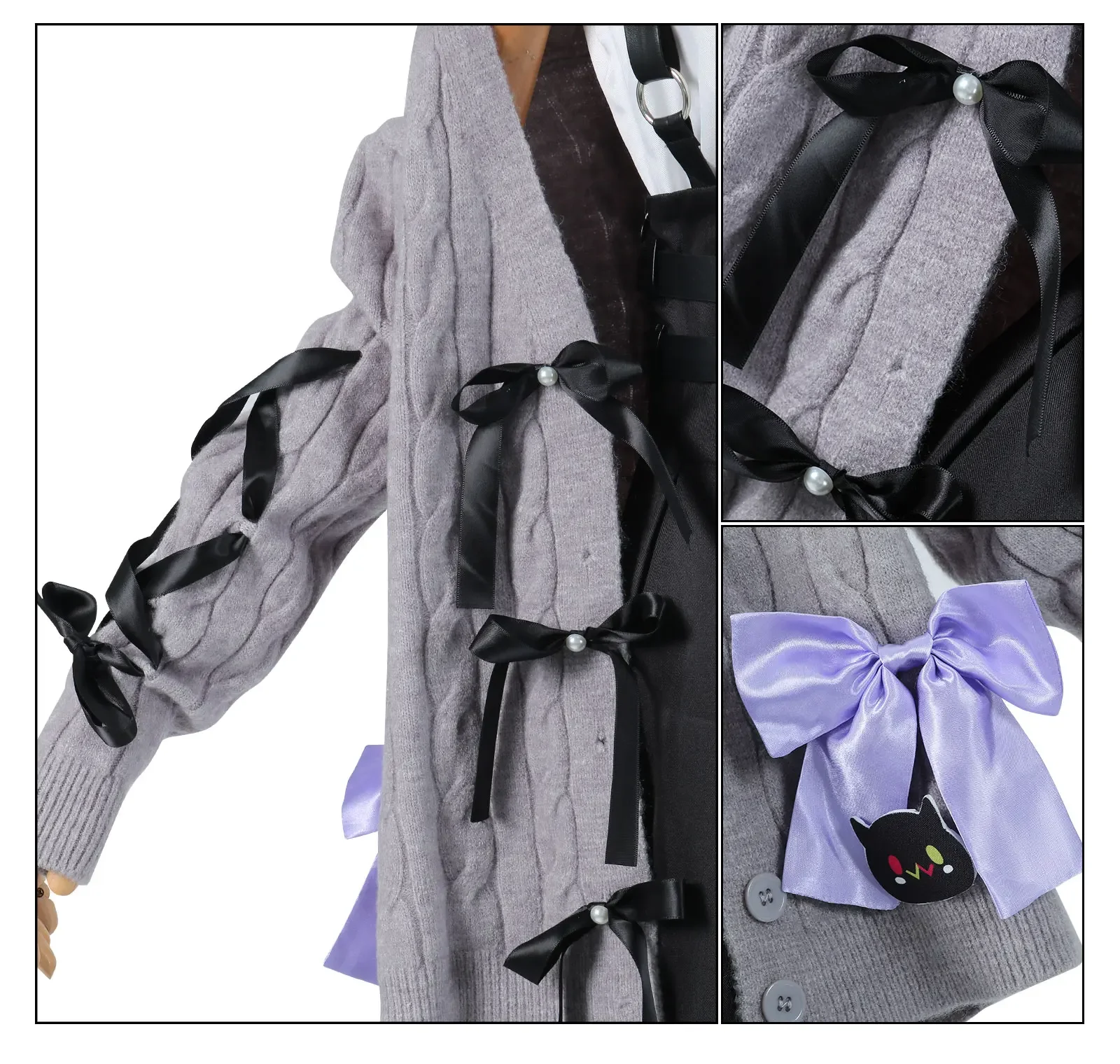 【Wetrose】متوفر في المخزون أزياء Tokoyami Towa التأثيرية الزي الجديد Hololive Holo Vtuber مجموعة كاملة من الشعر المستعار لعيد الهالوين وعيد الميلاد