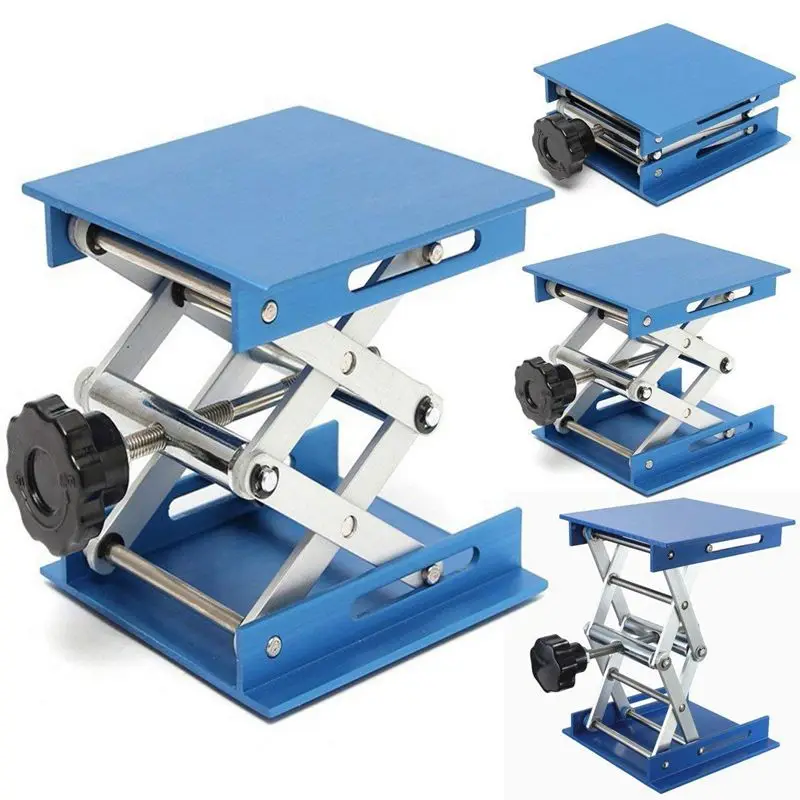 4inch Aluminum alloy Laboratory Jack Scissor Lift Platform / Foldable Lifting Table Pad Height Control Ideal for Working,physica