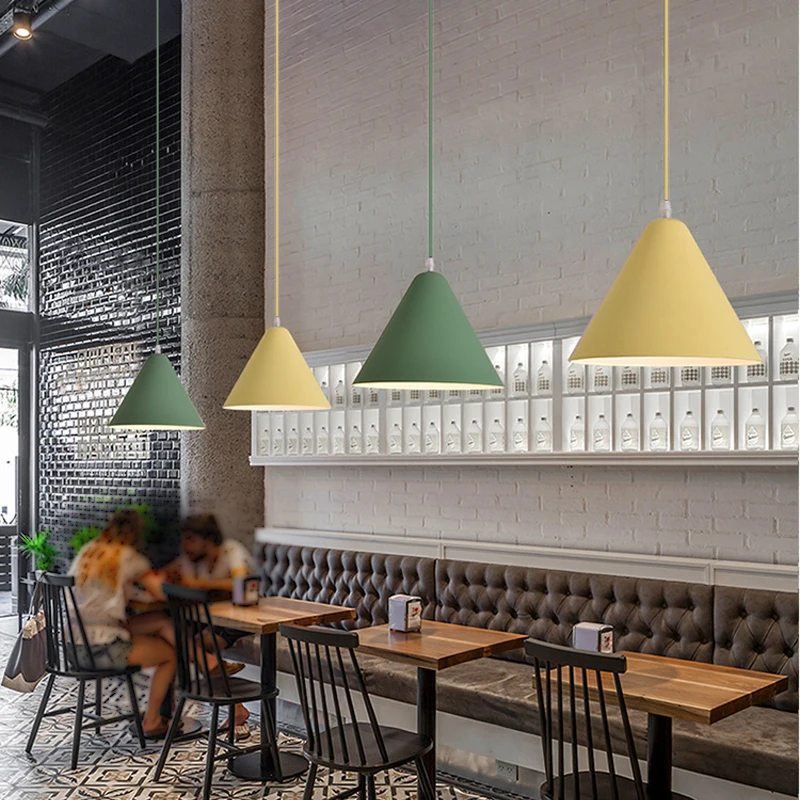 Simple Design Pendant Ceiling Lamp Modern Macaron Colorful Dining Table Bedside Decor Lighting E27 Pendant Light Fixture