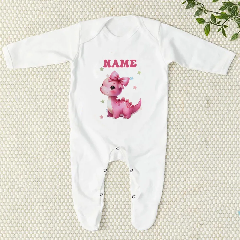 Personalised Babygrow Bodysuit Unicorn with Name Infant Romper Newborn Coming Home Outfit Baby Shower Gift Baby Girls Sleepsuit