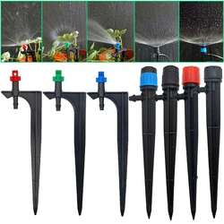 Oasis 15PCS Garden Watering Drip Irrigation Sprinkler Misting Nozzle on Stake Dripper Inserting ground fit 4/7mm Hose Greenhous