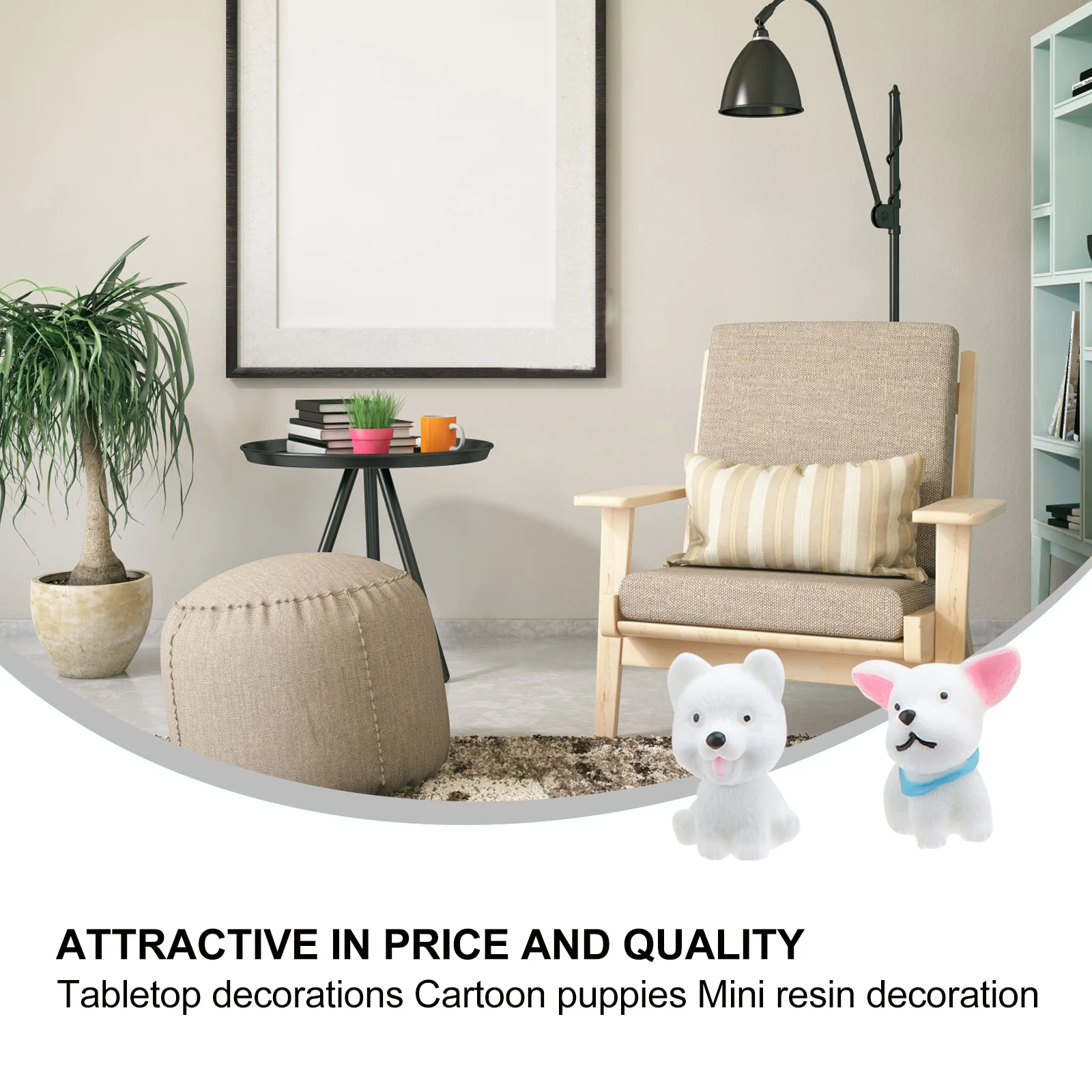 

8Pcs Cartoon Puppy Resin Dog Desktop Ornaments Miniature Home Decor Garden Decorations Creative Small Dog Adornments