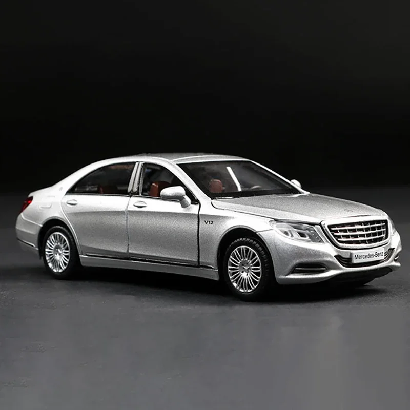 1:32 新型車 メルセデス・ベンツ S600 サウンド&ライトモデル ダイキャスト合金製 メタルビークル プルバックカー コレクション 子供向けおもちゃ ギフトFash