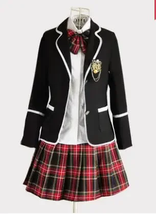 Uniforme scolastica per ragazza Inverno Stile britannico Abito da studente delle scuole superiori Abbigliamento formale Blazer Giovane Fromal