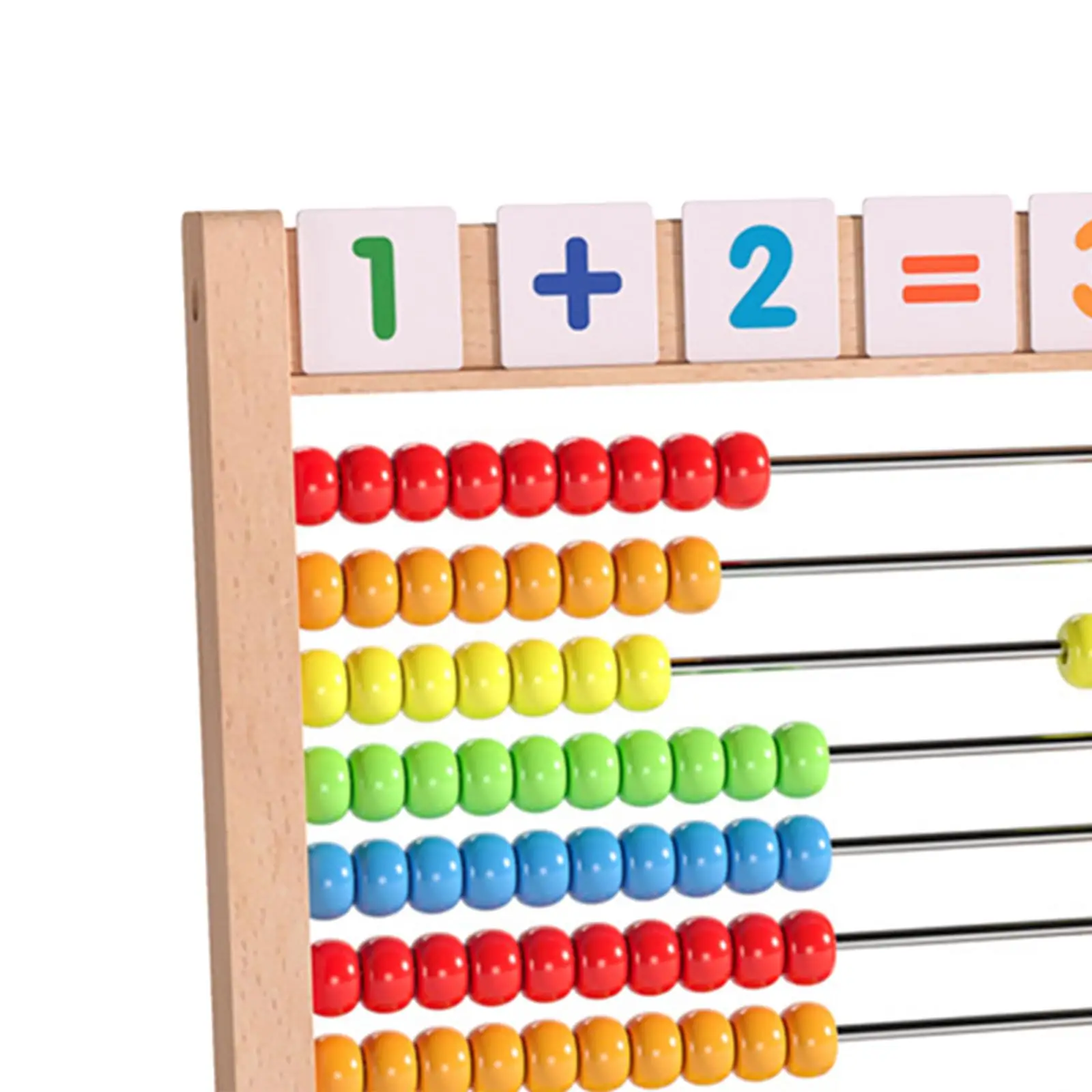 Wooden Abacus Ten Frame Set Math Manipulatives for Children Kids Boys Girls