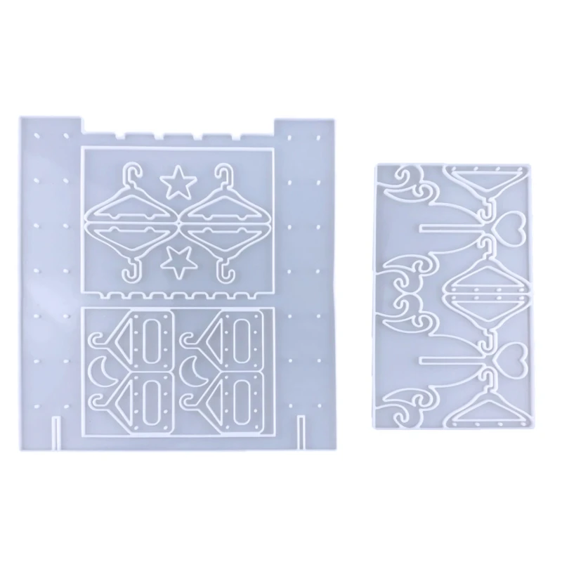 2 Pcs Earrings Stand Molds Hanger Shaped Jewelry Holder Silicone Mold N2UE