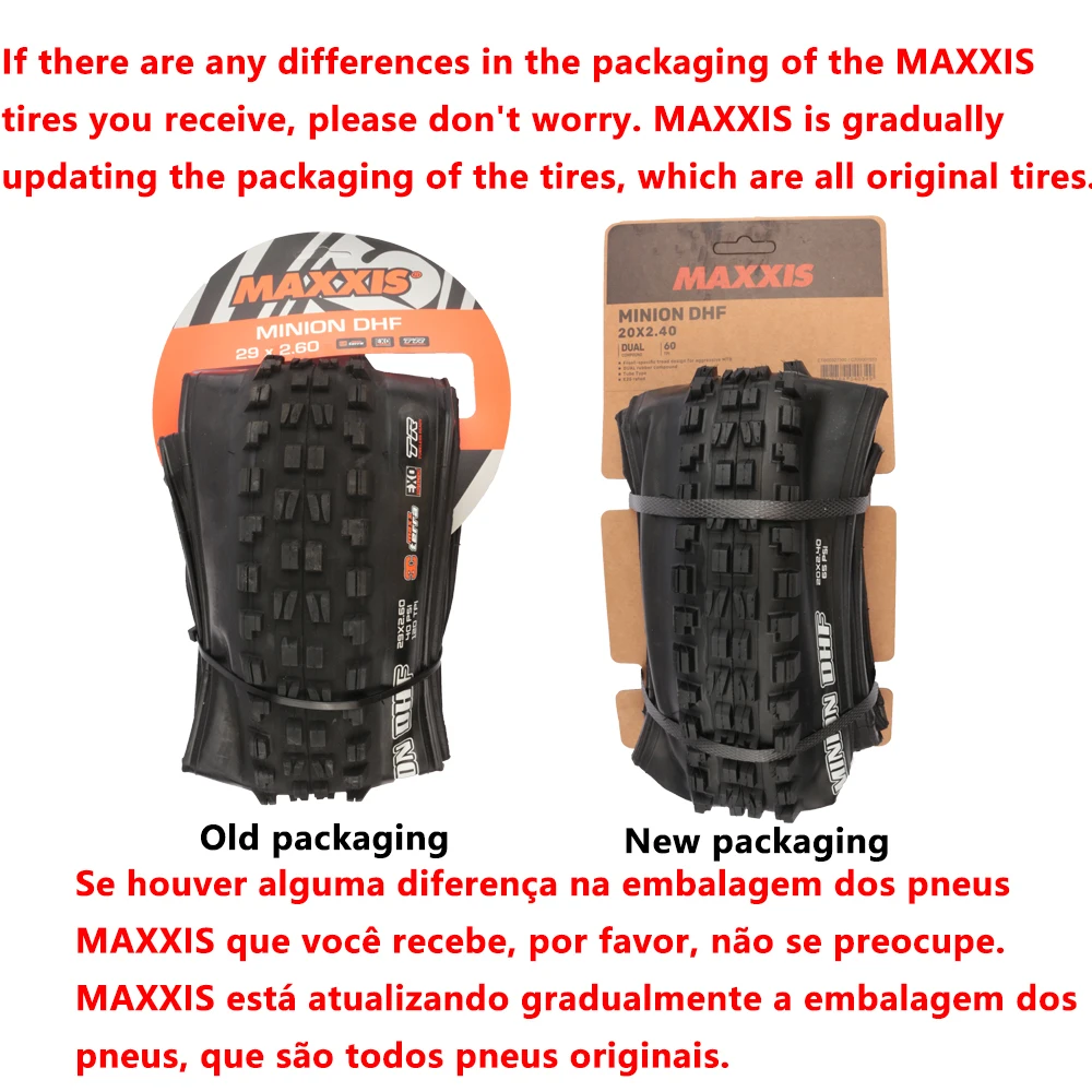 MAXXIS MINION DHF Mountain Downhill Bicycle Tires 26x2.3/2.35/2.5 27.5x2.3/2.5/2.6/2.8 29x2.5/2.6 Tubeless Mountain Bike Tire