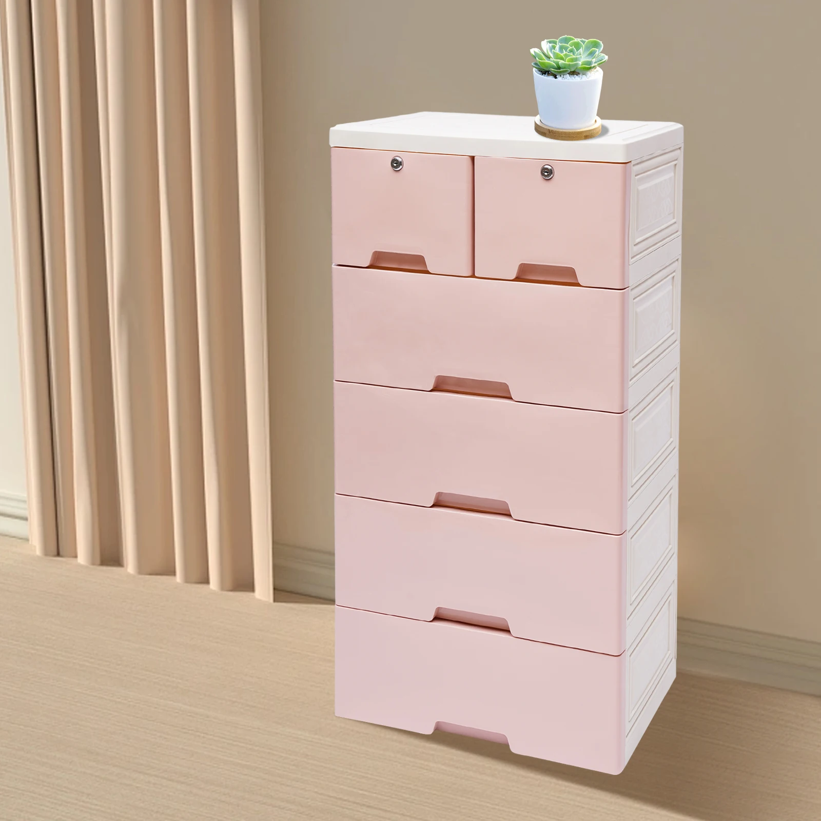 

Flexible Movable Storage Bin Four Bottom Wheels Easy Movement Suitable For Bedrooms Living Rooms Children's Rooms