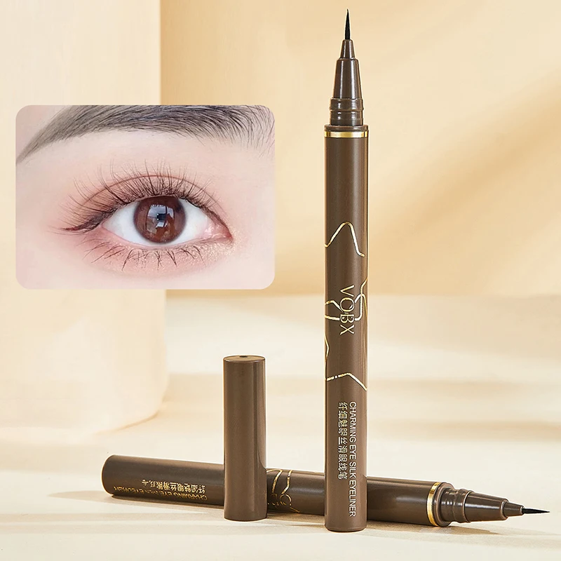 Ultra dünner schwarzer flüssiger Eyeliner-Stift wasserdichter, schnell trocknender Eyeliner-Bleistift, langlebige, nicht verschmierende Kosmetik werkzeuge für Frauen