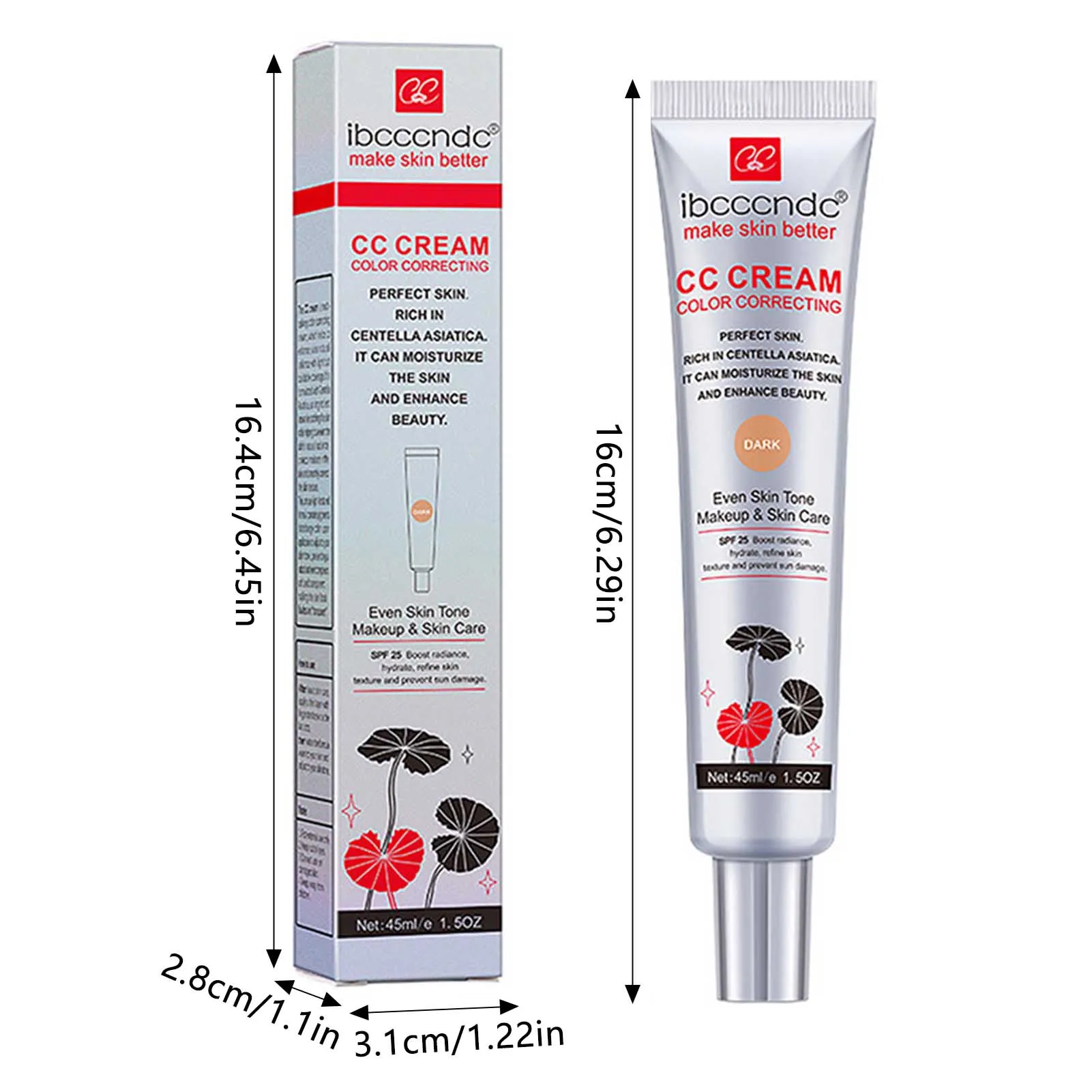 45ml Oil Control Moisturizing Brightening Cream Makeup Moisturizing Cream Foundation for Daily & Official Makeup