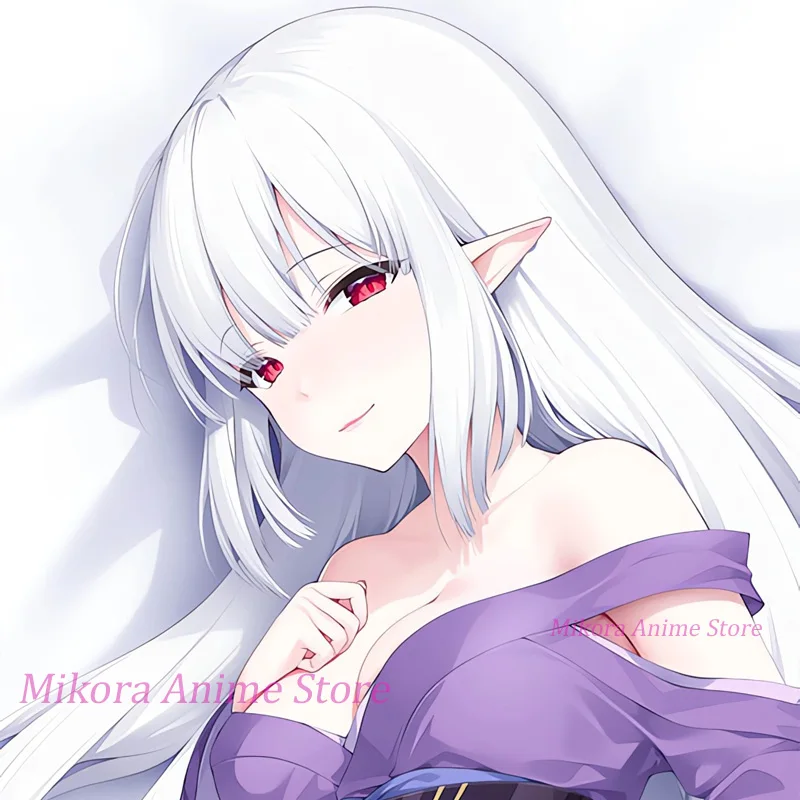 Dakimakura Shirohebi Monster Girl Anime غطاء وسادة للجسم مطبوع على الوجهين غطاء وسادة بالحجم الطبيعي