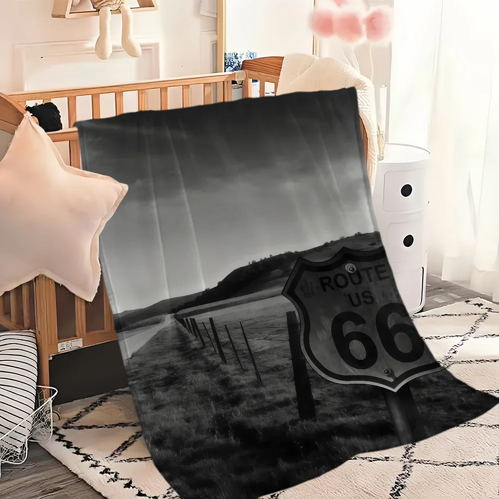 66 End Route Quality Highway Blanket Blanket for Couch Sofa Travel Home Picni Flannel Blanket birthday gift Warm Comfortable