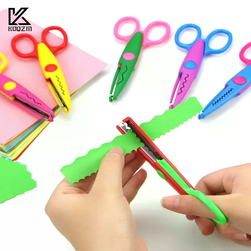 Wavy Pattern Scissors DIY Handmade Paper Cutter Craft Paper Card Photo Cutting Tools Kids Gift Office Supplies