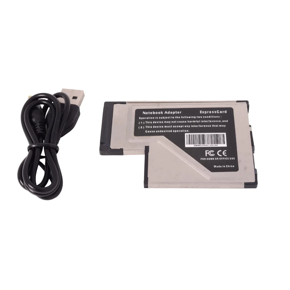 Notebook Express To USB 3.0 + ESata Expansion Card ExpressCard 54mm T-shaped 3.0Gbps Supports Windows 2000/xp/Vista/Win7