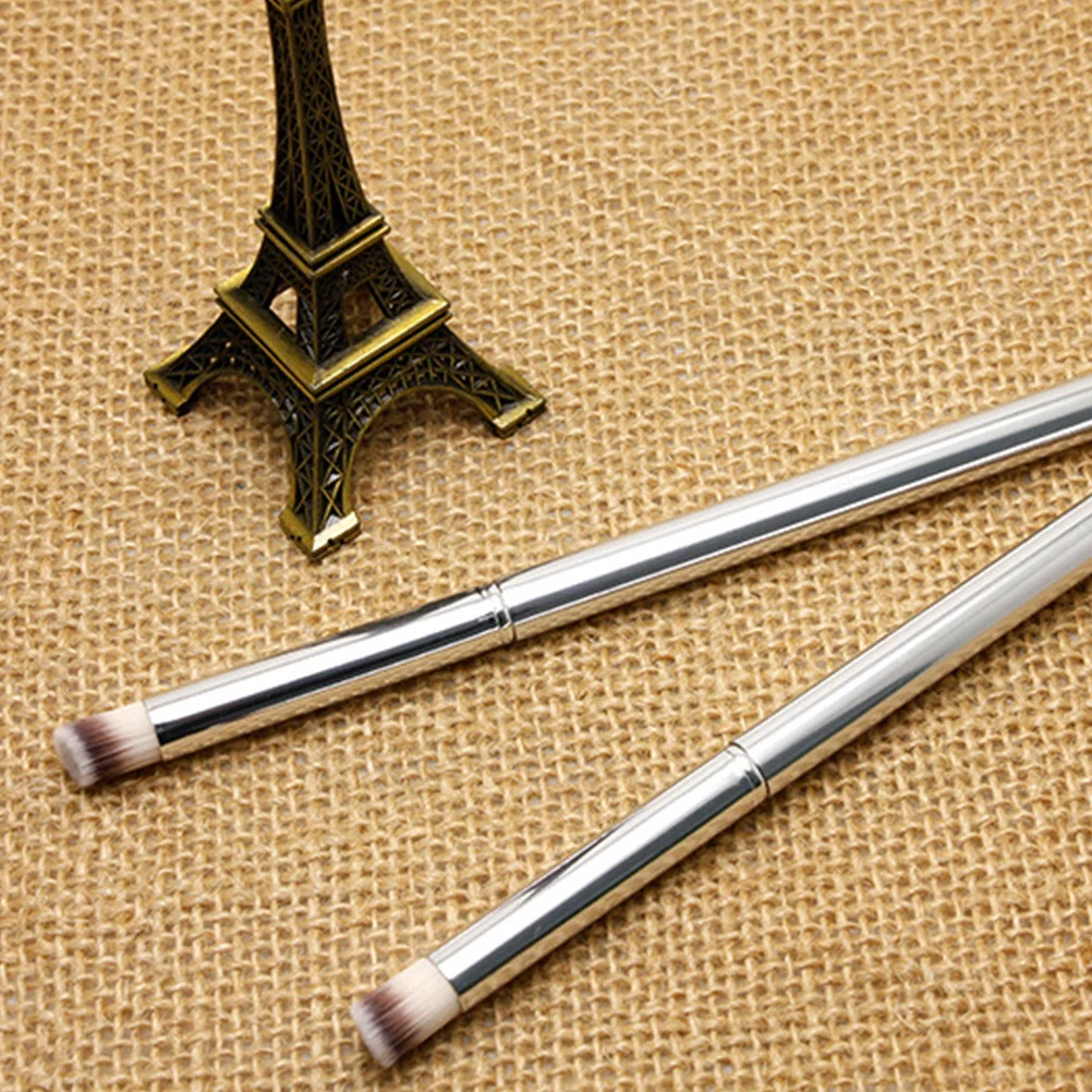 3-delige kunstborstelset roestvrijstalen handgreep nylon haar wasbare manicure gereedschapsset voor doe-het-zelf nagelontwerp nagelschoonheidsbenodigdheden