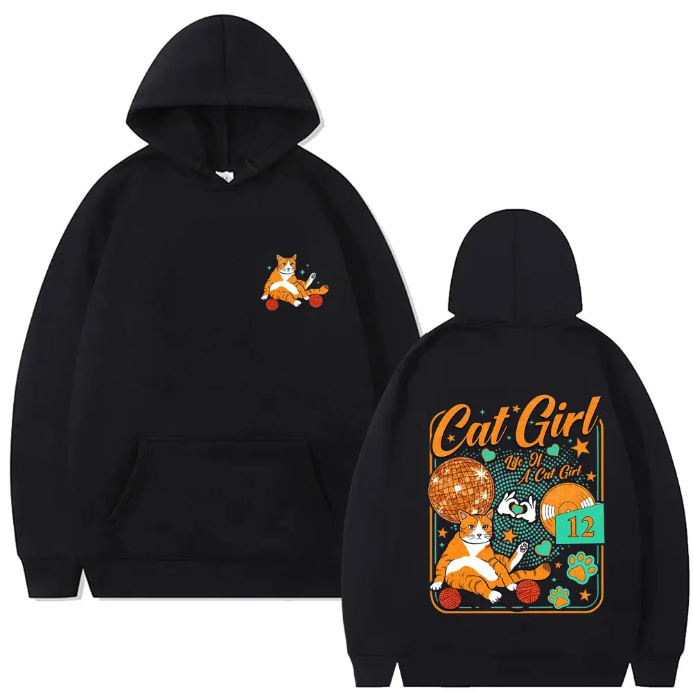 

The Life of A Showgirl 2025 Hoodie Cat Girl Funny Meme Pullover Hoodies Men's Women's Fashion Casual Oversized Hooded Sweatshirt