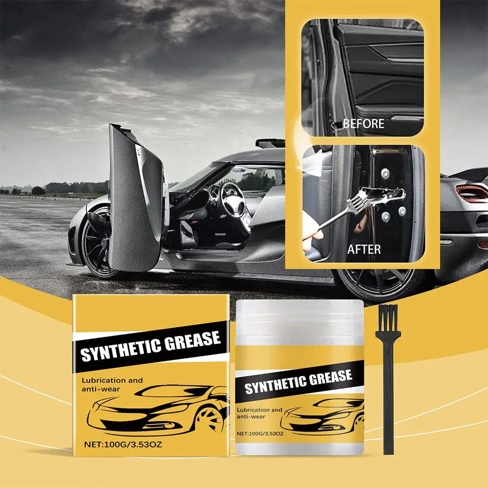 Per Cuscinetti Ingranaggi Catene Auto Grasso Sintetico 100g Pennello Grasso Automotive Grasso Impermeabile Con Lubrificante Freno M5Y8