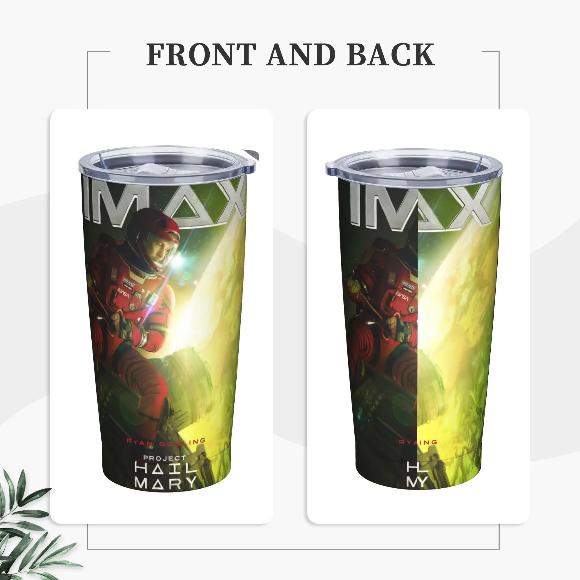 Project Hail Mary Movie Tumbler Vacuum Insulated Rockys Alien Coffee Cups with Lid Straw Double Wall Mug Water Bottle, 20oz
