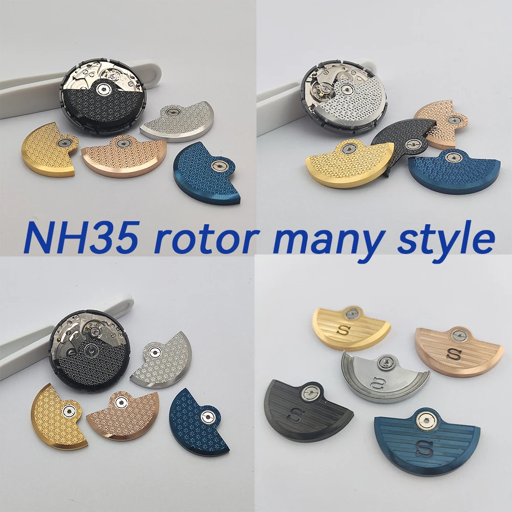 カスタムロータースタイルnh35ムーブメントローター自動ハンマーローター振動錘nh34-nh35-nh36-nh38-nh39-nh70-nh72対応