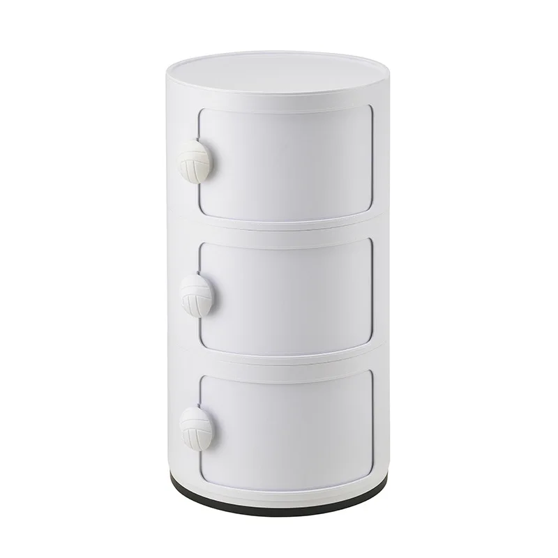 

Household round cabinet, bedroom bedside small edge few creative multi-layer storage combination shelf