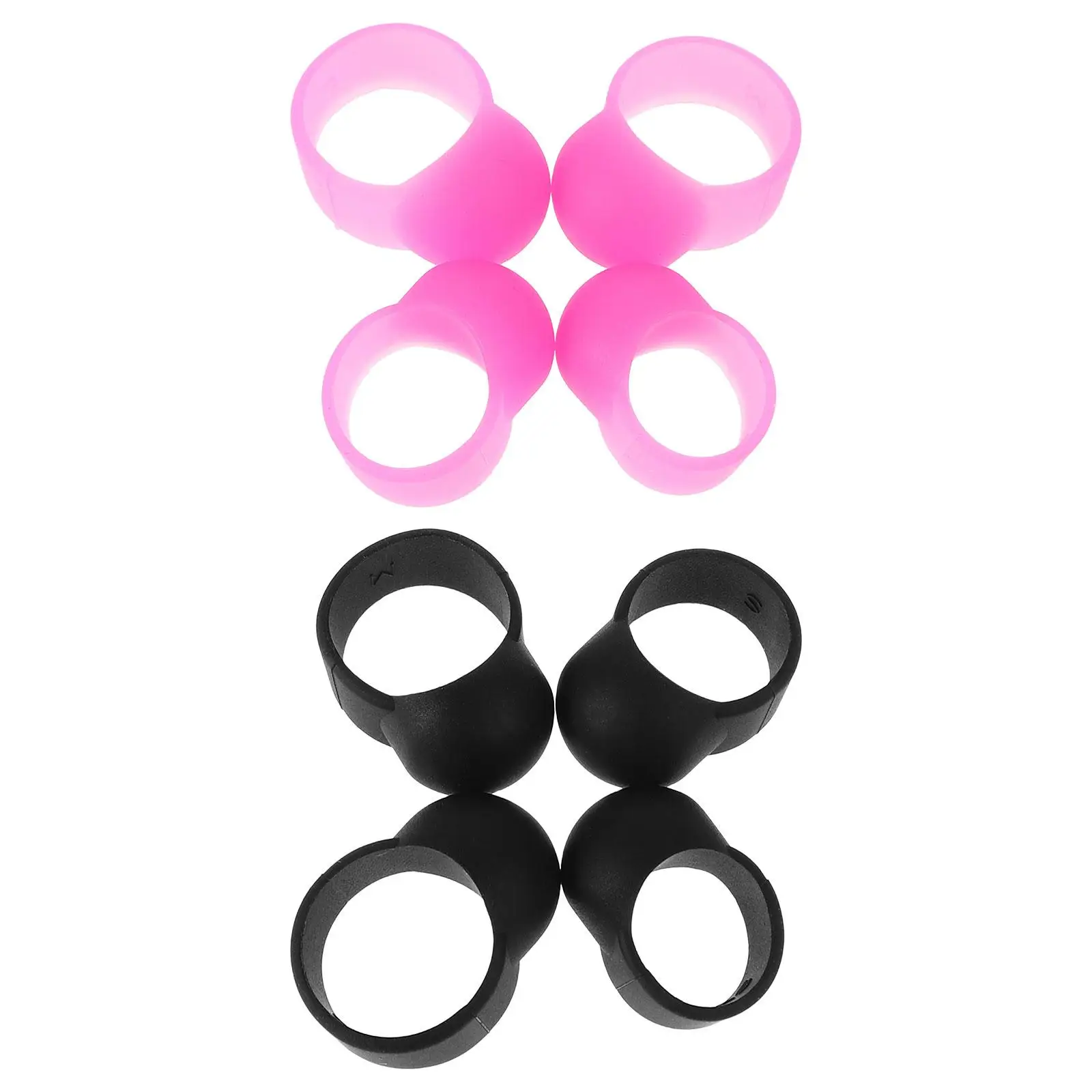 

8 Pcs Ethereal Drum Finger Cots Soft Silicone Comfortable Precise Control Pink Black Hand Pan Electronic Percussion Accessories