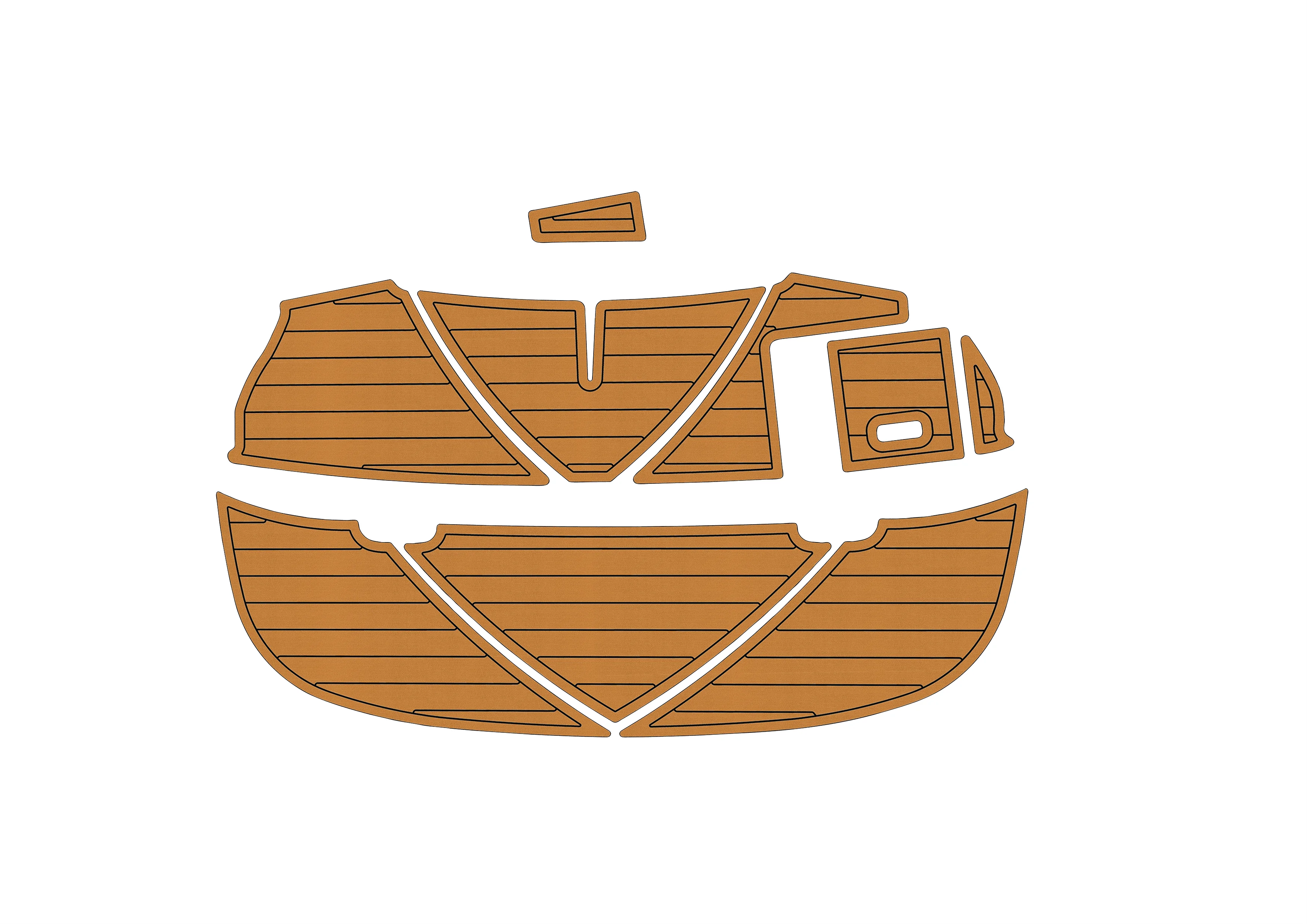 2003-2009 Bayliner 205 BR 1/4 "6 مللي متر إيفا رغوة عدم الانزلاق البلاستيكية خشب الساج التزيين البحرية حصيرة سيديك أكوا السجاد أرضية بحرية #1