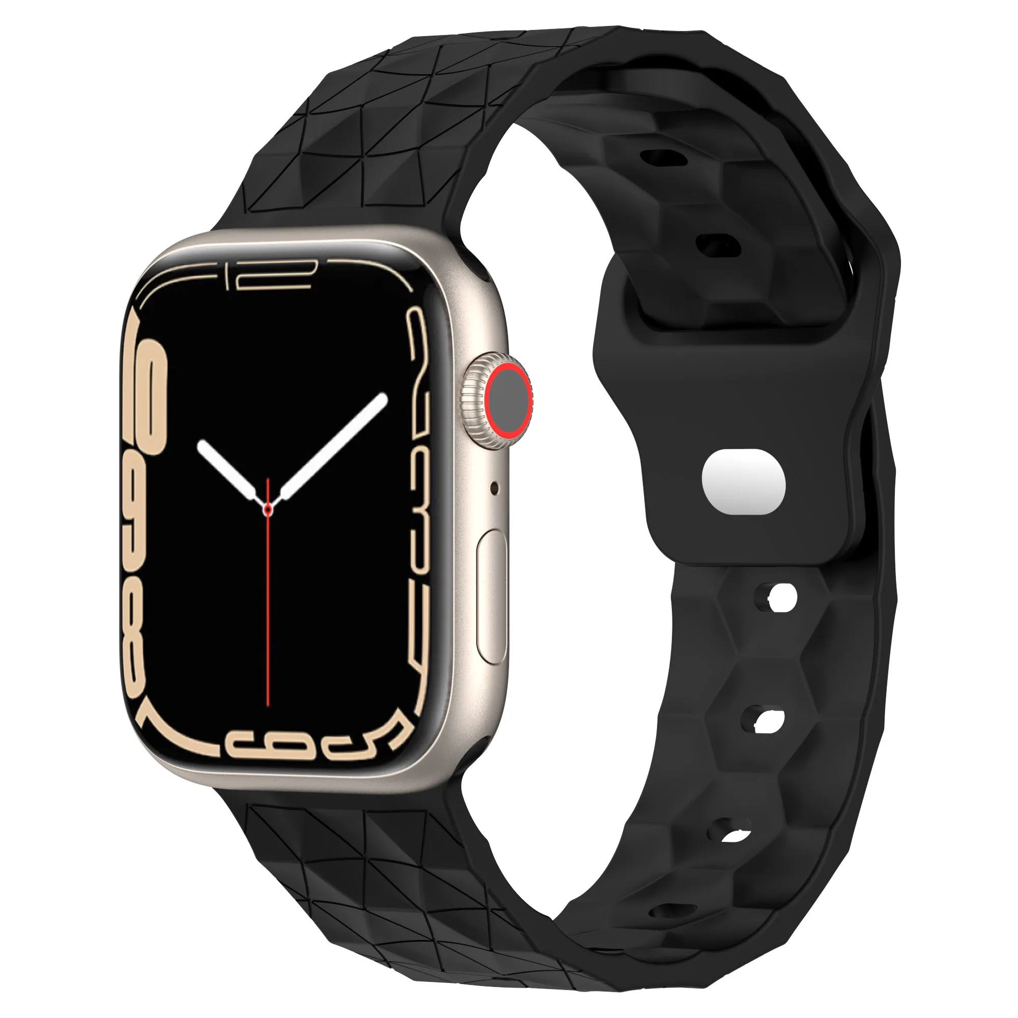 Silikon-Ersatzarmband für Apple Watch 46mm 45mm 44mm 42mm 41mm 40mm Sportarmband für iWatch Series 12 11 10 9 8 7 6 Ultra 2/3 – Detail 4