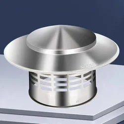 Stainles Steel Chimney Cap 75/110/160/200mm For Exterior Wall Roof Pipe Exhaust Vent Chimney Exhaust Hood Air Outlet Chimney Cap