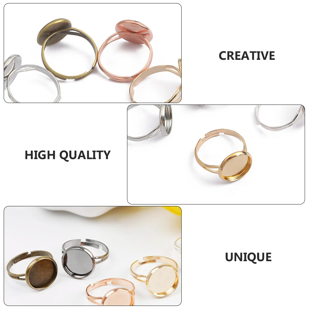 

30 шт., железная основа для кольца, инкрустация своими руками, креативное уникальное простое кольцо, женский комплект украшений на палец для повседневной носки, вечерние, банкетный, подарок, рука