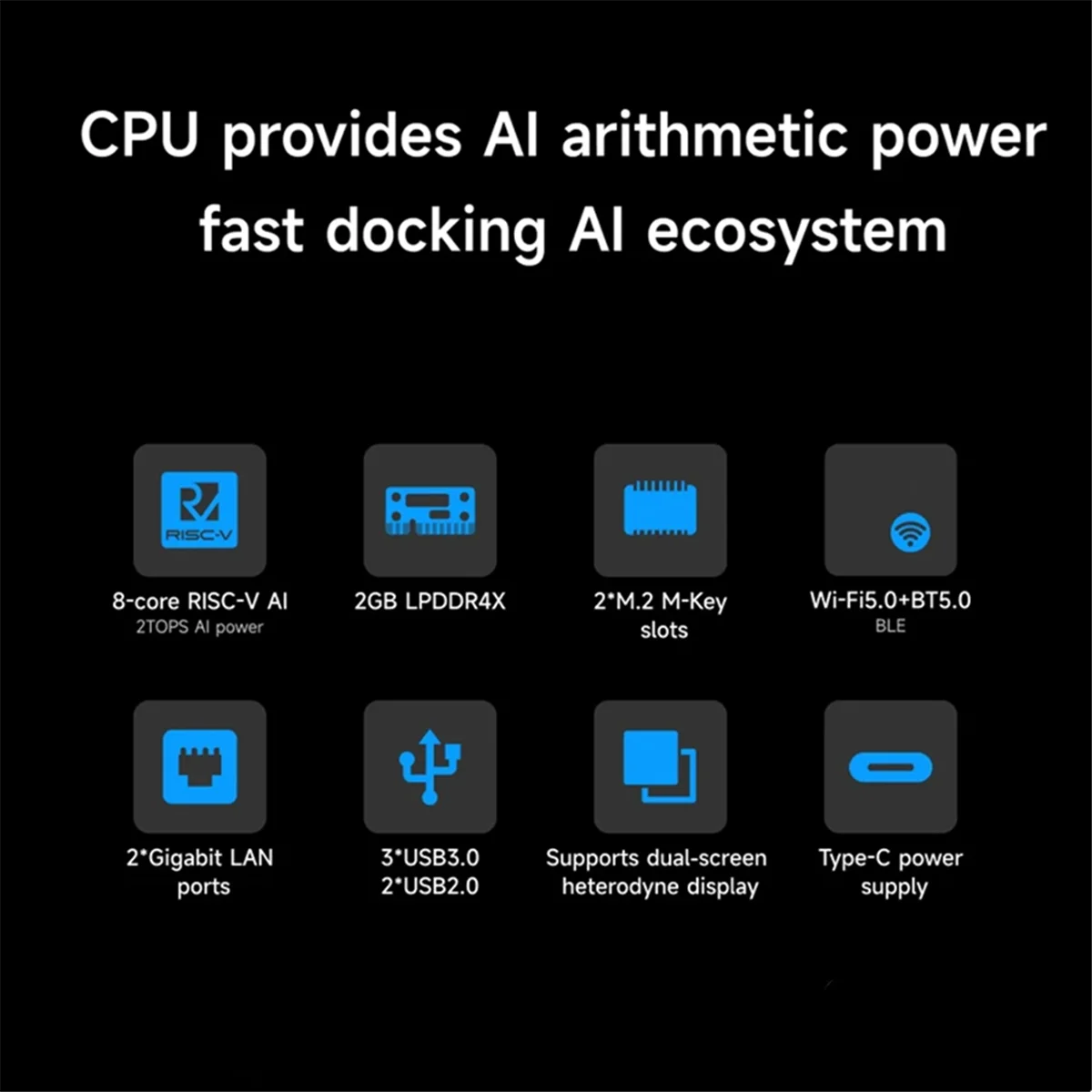 لك ل Orange Pi RV2 كمبيوتر لوحي واحد DDR4 8-Core RISC-V 2TOPS AI CPU WiFi BT5.0 BLE M2 PCIE SSD كمبيوتر صغير 4G