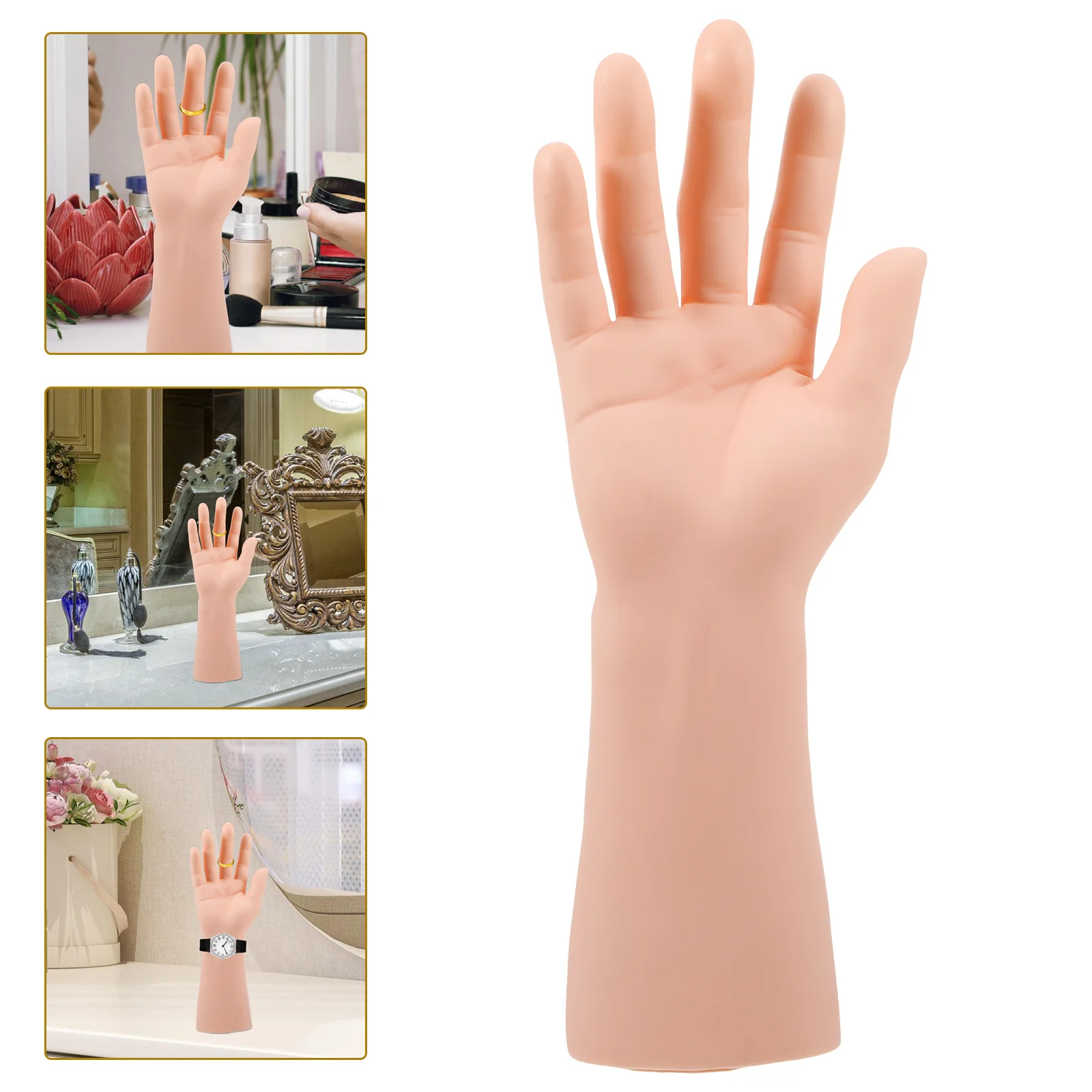 Simulated Male Hand Model Mannequin Display Stand Men Ring Holder for Jewelry Props