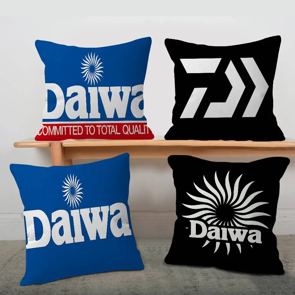 Daiwa Fishing Logo Cushion Cover Polyester Sofa Cushions Decorative Throw Pillows Home Decoration Pillowcover