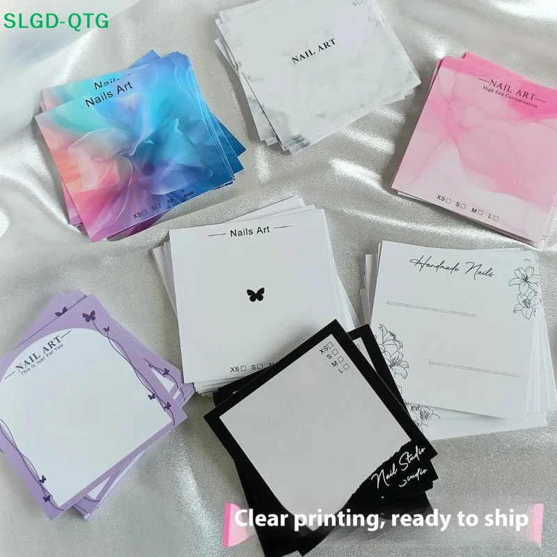 Hot 20 Sheets Press On Nail Bottom Butterfly Cardboard Photo Prop Handmade False Nail Art Tips Display Show Card Manicure Tools
