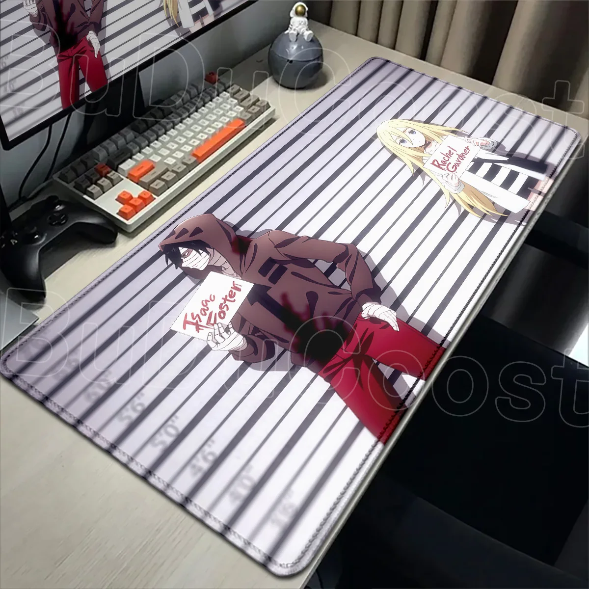 Angels of Death Hot Anime Mouse Pad HD Printing Ray Zack Office Notebook Gaming Carpet Large E-sport Gamer Decoration Mouse Mats
