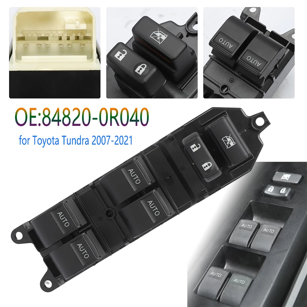 

Window Control Switch Car Accessories for Toyota Tundra 2007-2021 Front Left Electric Power Lifter Regulator Button AUTO Parts