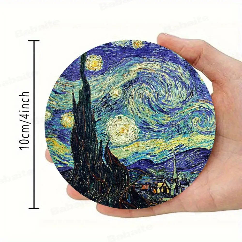 Van Gogh Art Starry Night Sunflower Artistic Print on Wood, Durable for Parties, Unique Holiday Housewarming Present 4