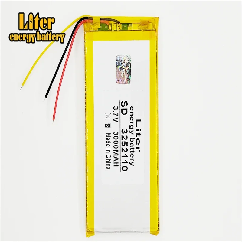 3Wire 3252110 3.7V 3000mAh 3050110 3253108 Rechargeable li-Polymer Battery For china clone Goophone 5.5 I6 6SPLUS phone