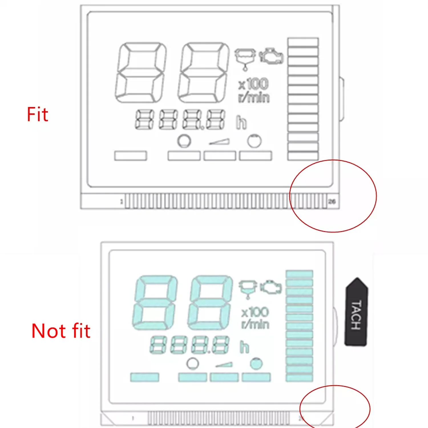 LCD Display Voor Yamaha Boot Digitale TACH Gauge Snelheidsmeter Toerenteller Brandstof Temp 6Y5-8350T-D0-00 Digitale Multifunctionele Gauge Deel